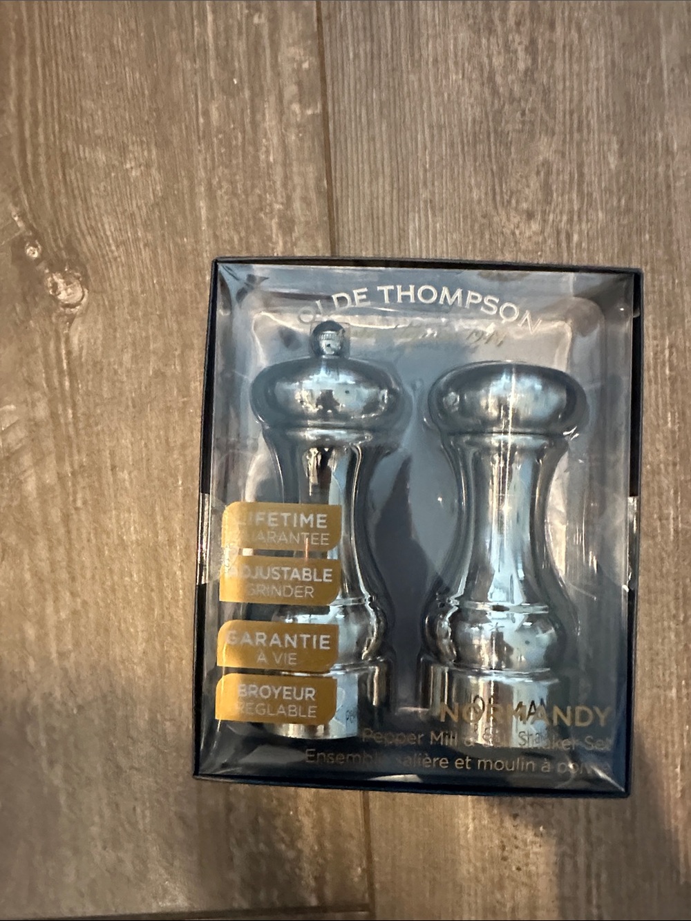 Olde Thompson Silver Stainless Steel Salt and Pepper Grinder Set
